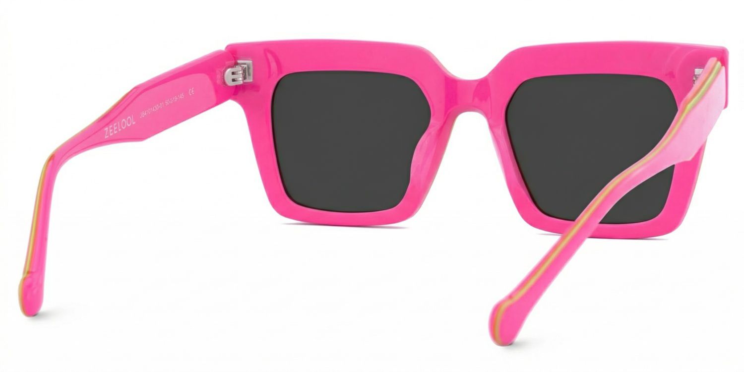 Square Pink Eyeglasses- Gilberto Acetate Frame Glasses4