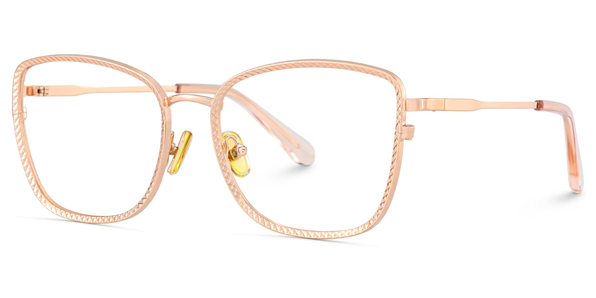 Ronan Eyeglasses in Rectangle Rose Gold Frame | Zeelool2
