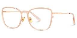 Ronan Rectangle Rose Gold Glasses2