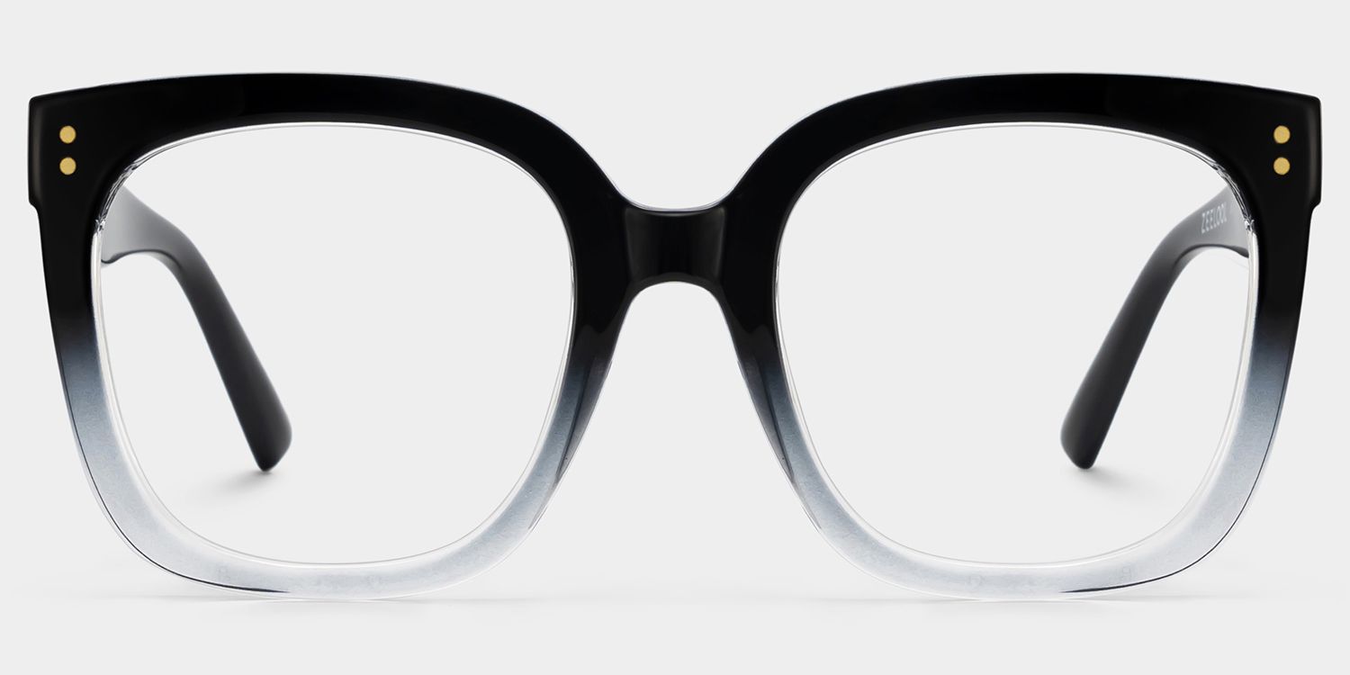 TR90 Ebony Eyeglasses, Ebony Square Glasses -Zeelool Glasses1