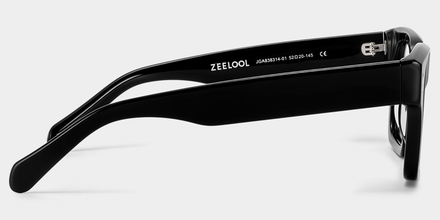 Rectangle Herman Black Frames Designer Glasses3