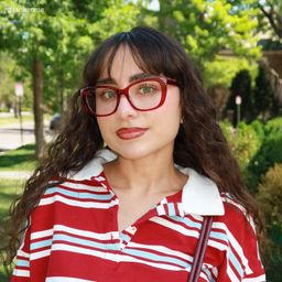 Madeline Red Cat-eye Glasses6