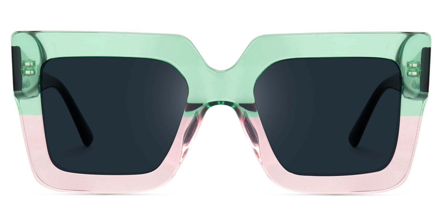 Brandon Green-Pink Square Sunglasses to Frame Your Face | ZEELOOL0