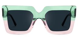 Brandon Green-Pink Square Sunglasses0