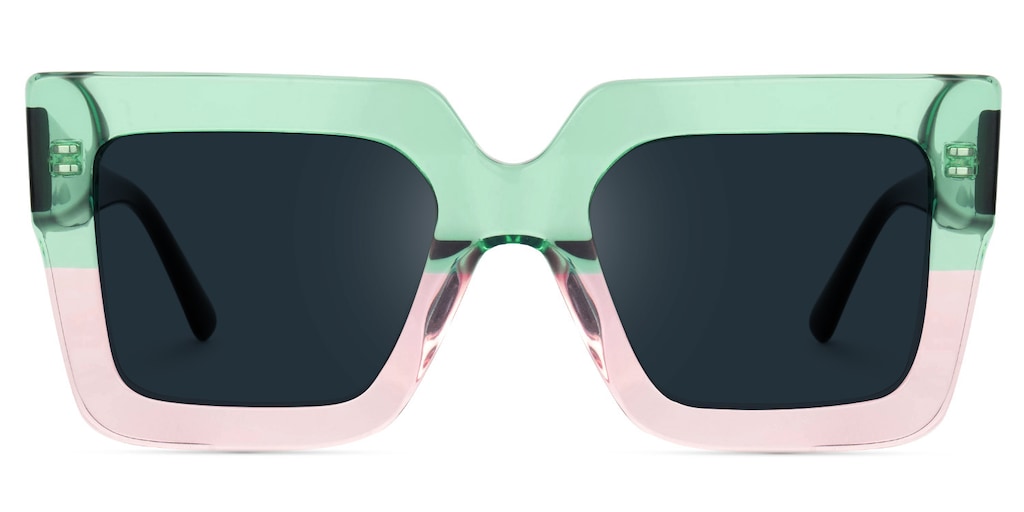 Brandon Square Green-Pink Sunglasses