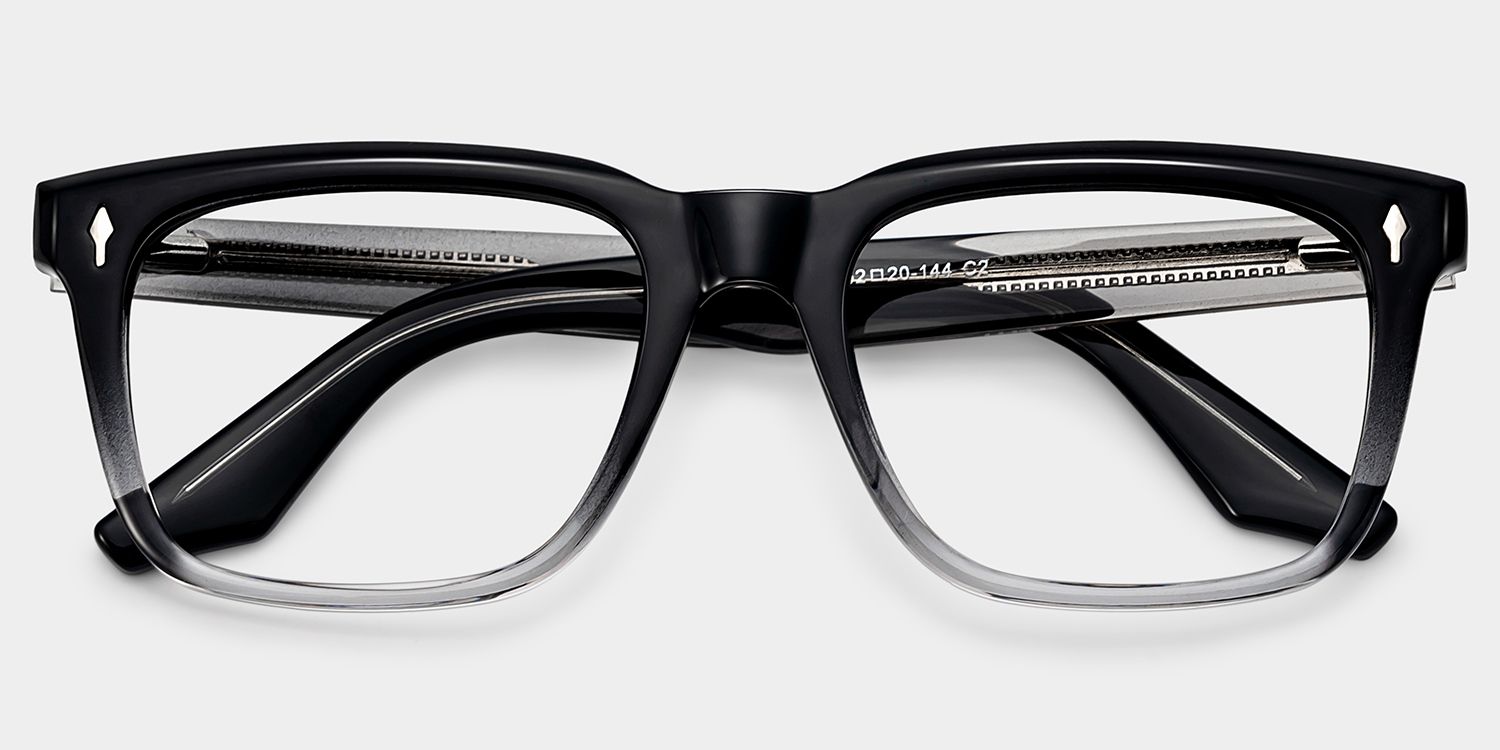 Fletcher Black Frame Glasses with Rectangle Frame Online | ZEELOOL2
