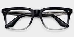 Fletcher Rectangle Black Glasses2