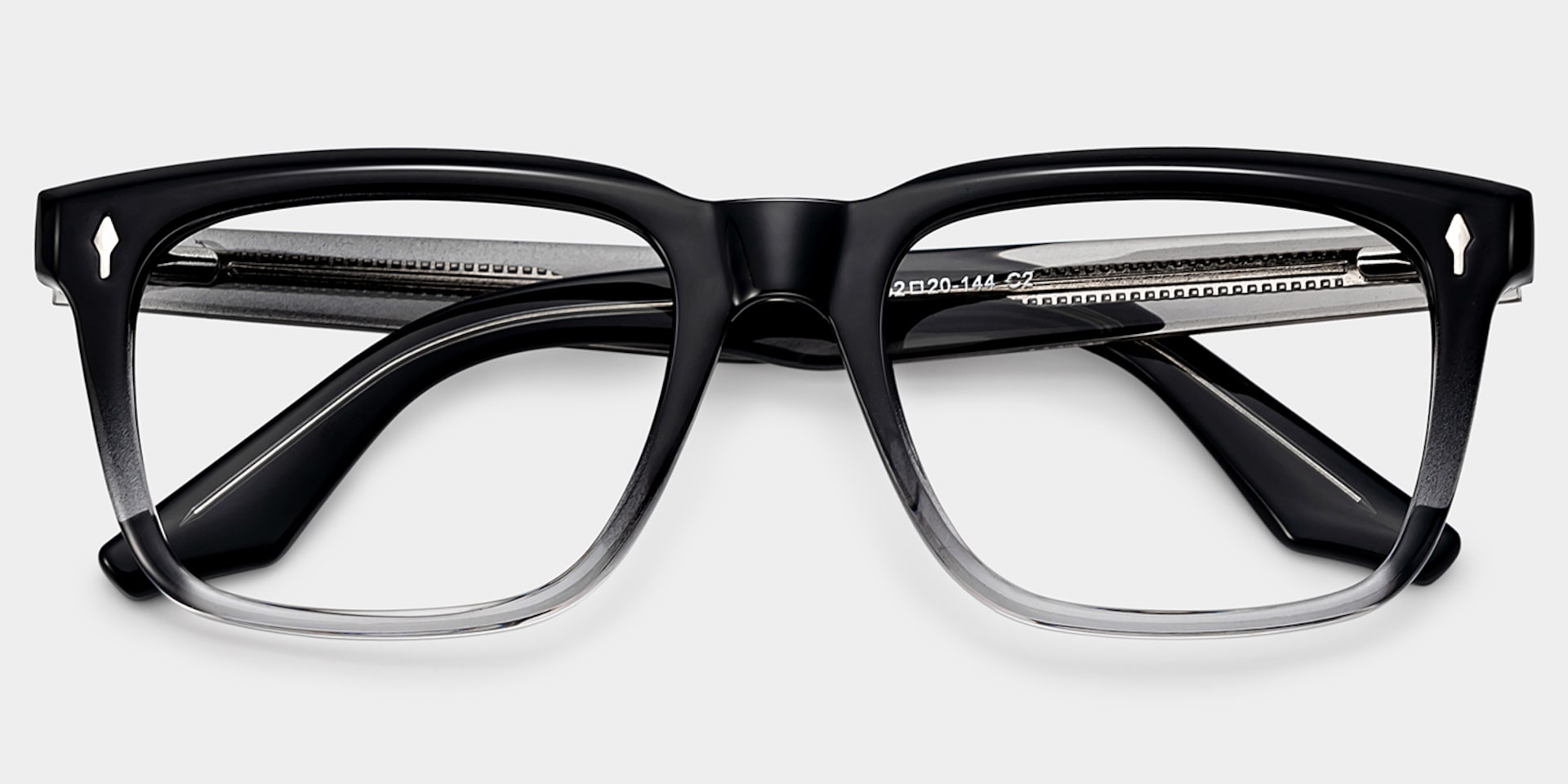 Fletcher Black Frame Glasses with Rectangle Frame Online | ZEELOOL2