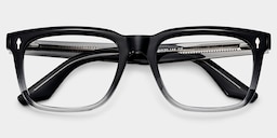 Fletcher Rectangle Black Glasses2