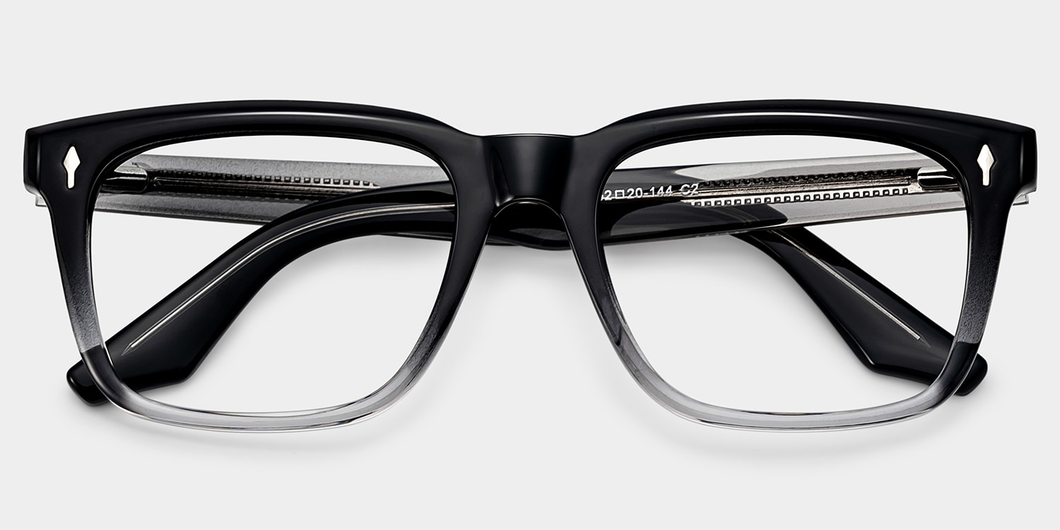 Fletcher Black Frame Glasses with Rectangle Frame Online | ZEELOOL2