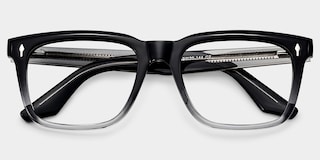Fletcher Rectangle Black Glasses2