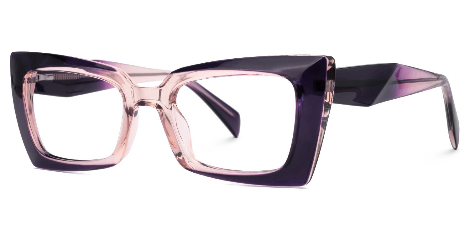 Bueghly Purple Eyeglasses with Rectangle Shape | Zeelool Optical1