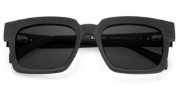 Amadeo Rectangle Black Sunglasses1