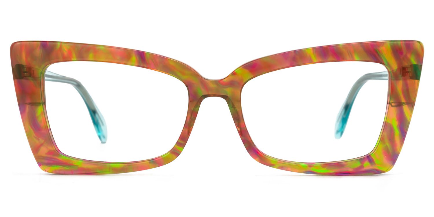 Rectangle Delcour Multicolor Glasses deals -Zeelool Glasses0