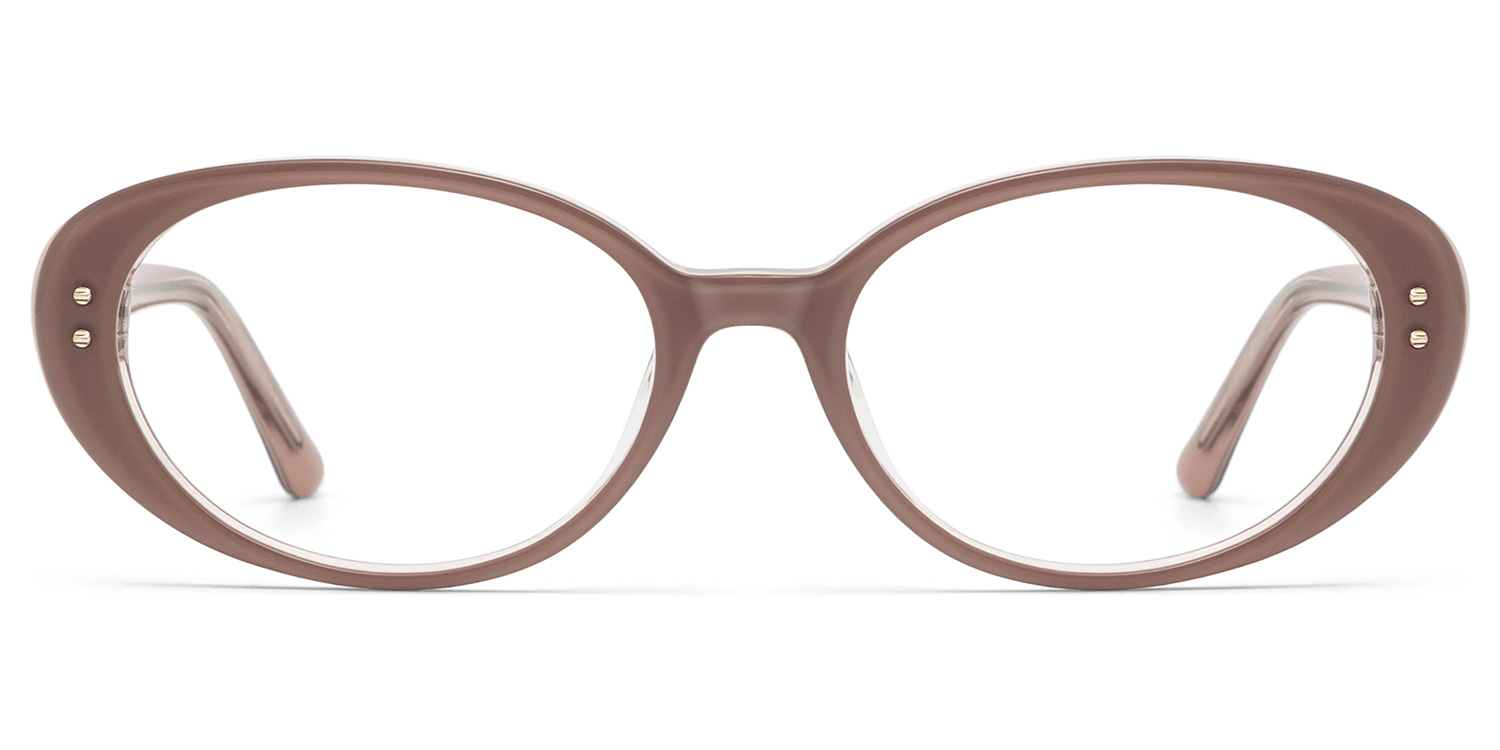 Lennon Brown Oval Glasses | 80s Retro Athleisure
