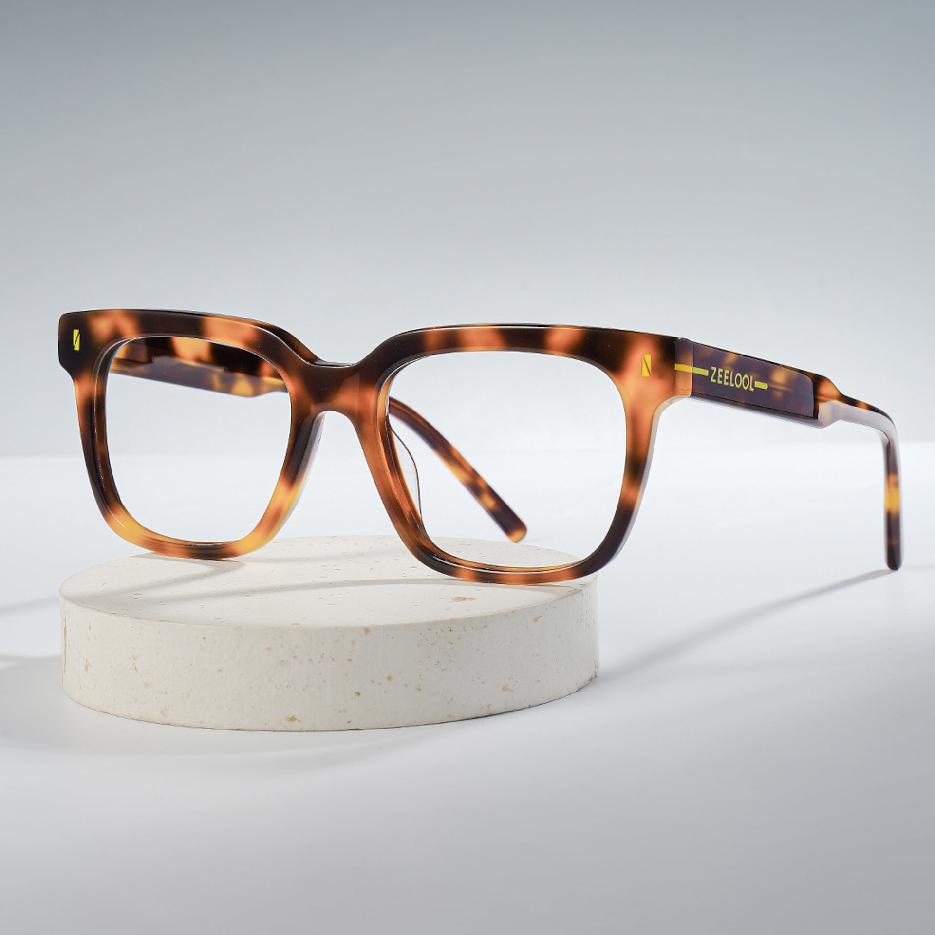 Rectangle Tortoise Eyeglasses For Men0