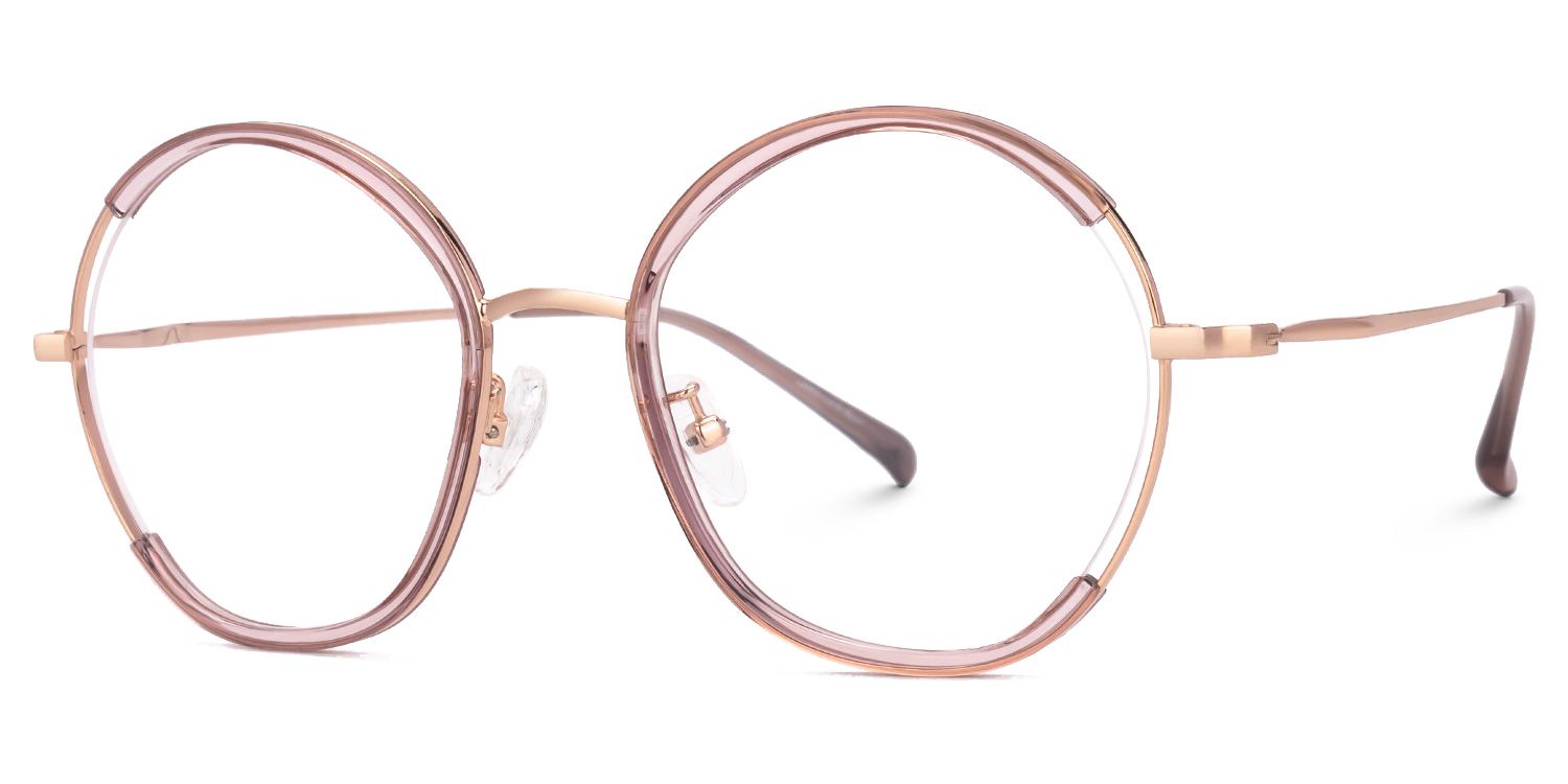Pink Kiley Round Frame Eyeglasses | Zeelool1