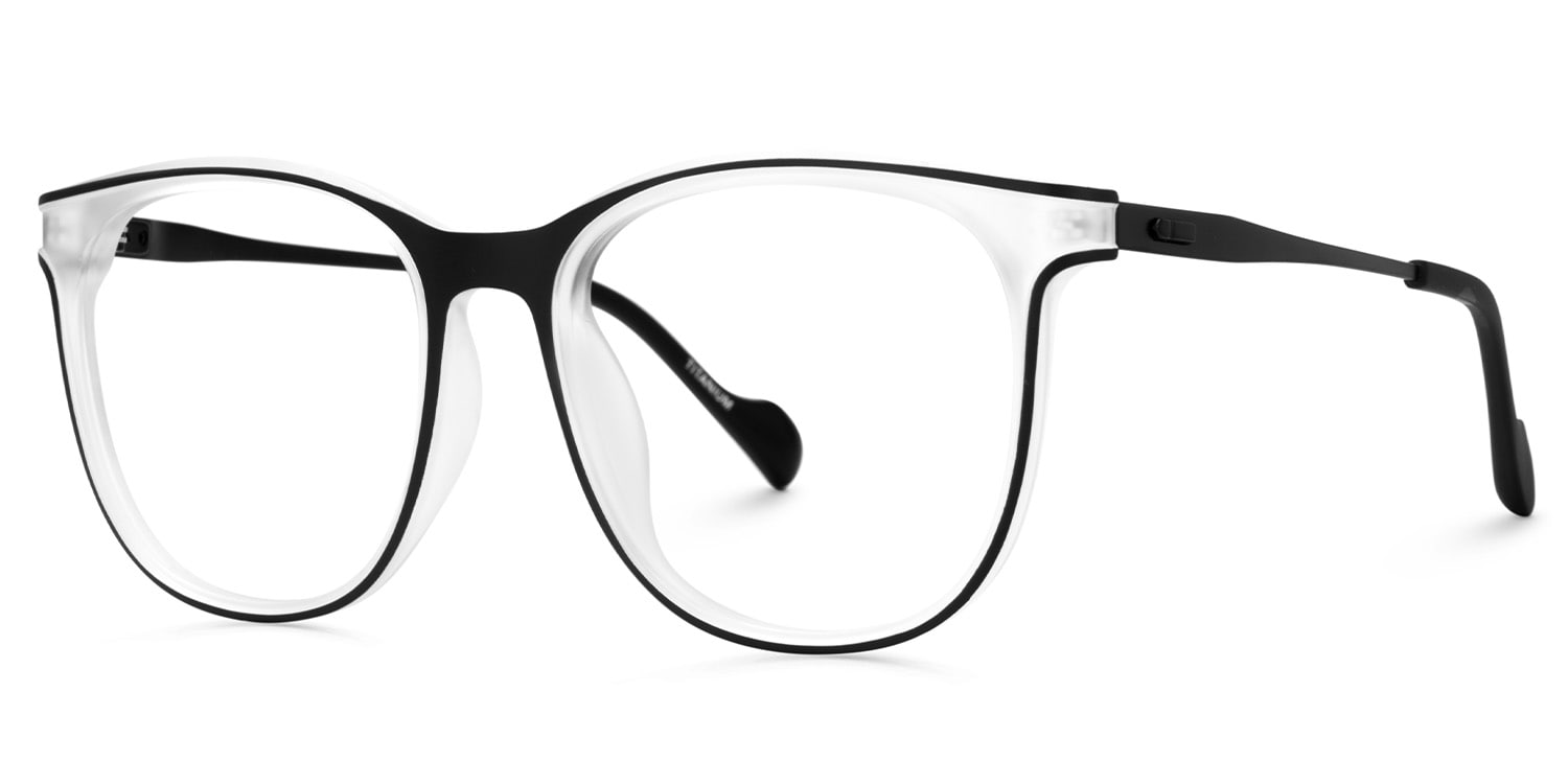 Sellars Round Black White Glasses2