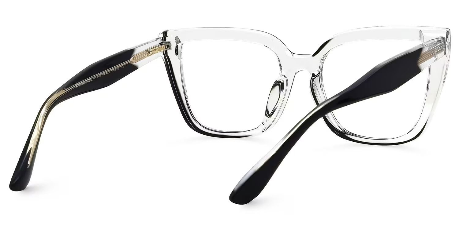 Mirta Square Black Eyeglasses and Crsystal Frames3