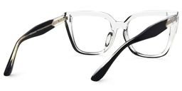Mirta Black-Clear Square Glasses3