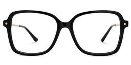 Monica Square Black Glasses0