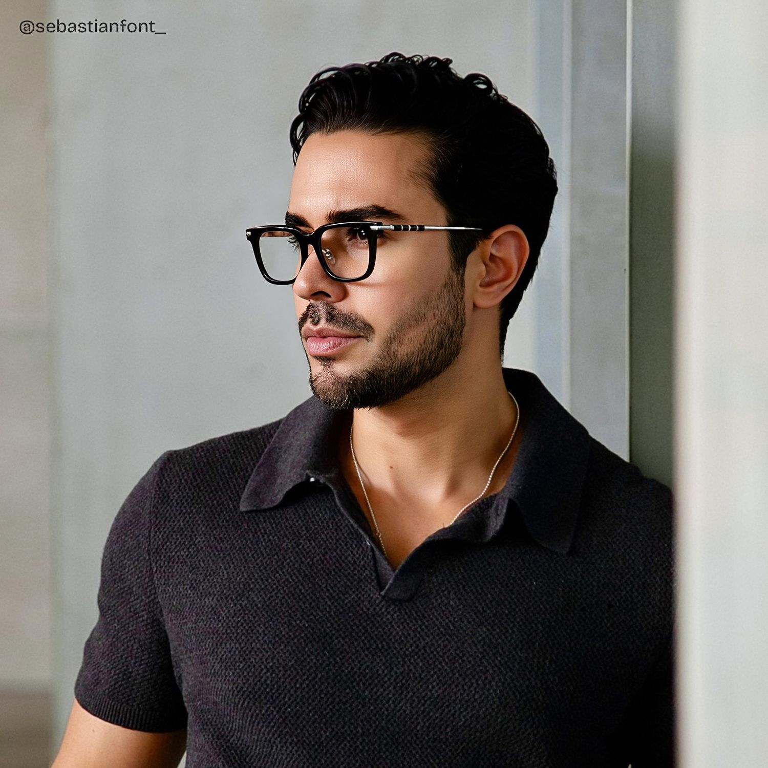 Rayne Black Square Thin Frame Glasses for Men | ZEELOOL6