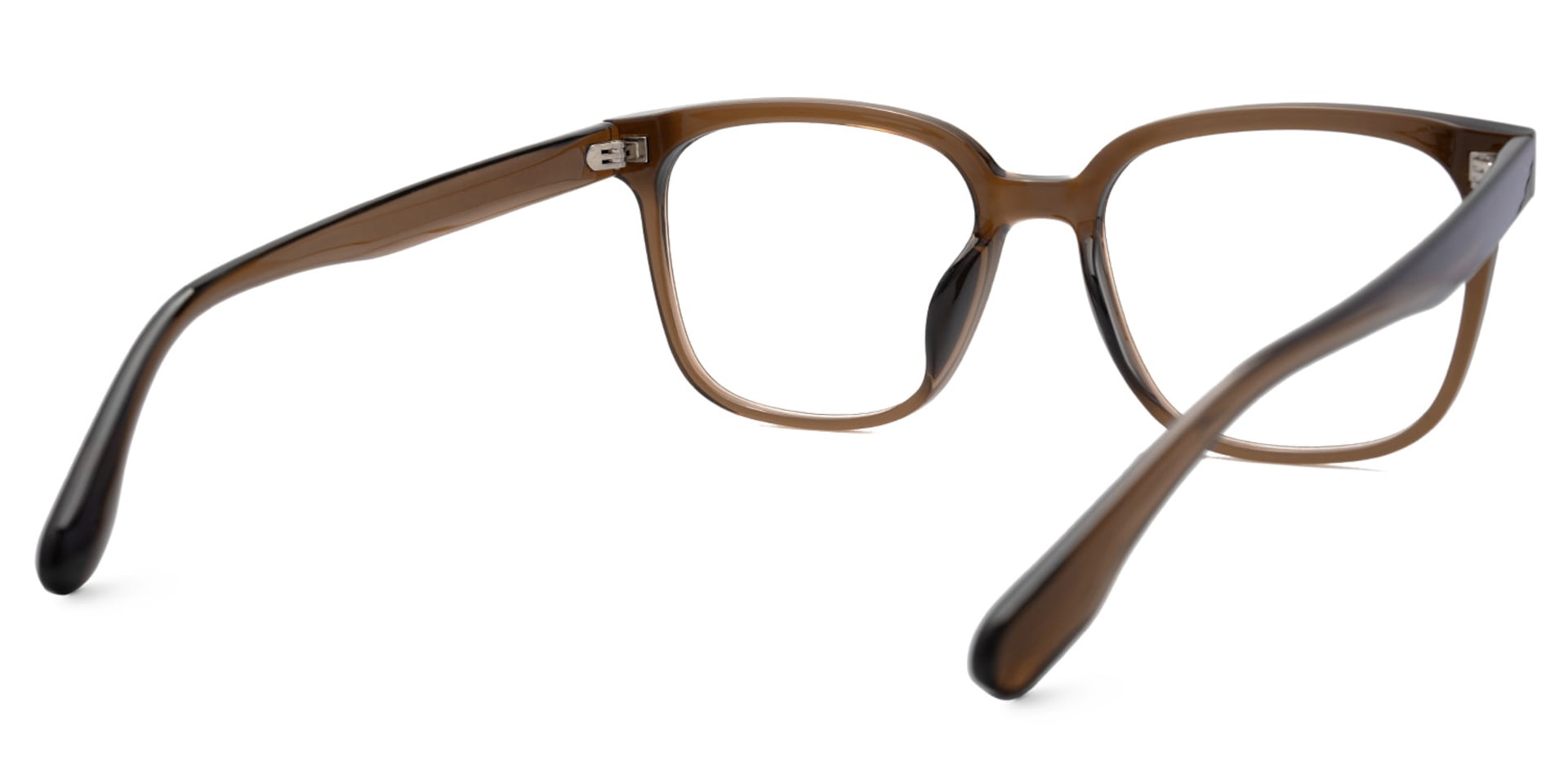 Oglesby Square Blue Light Blocking Glasses Brown Frame | Zeelool2