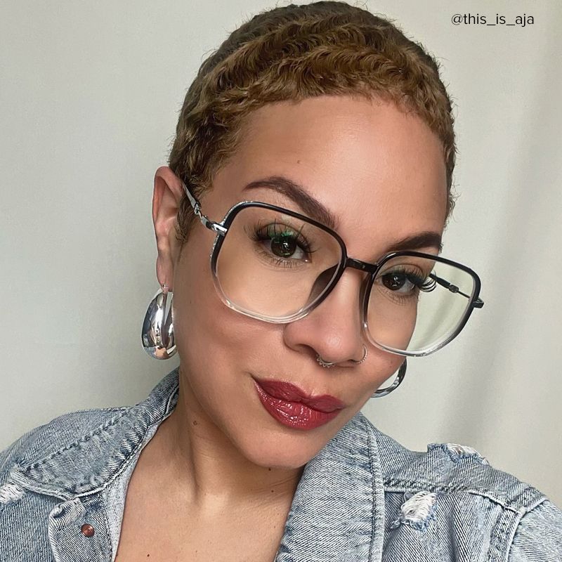 Joana Geometric Black-Clear Glasses4