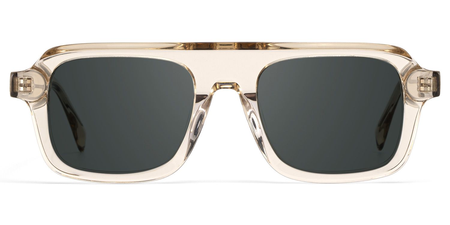 Nomad Rectangle Beige Sunglasses for Women & Men | ZEELOOL0