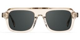Nomad Rectangle Beige Polarized Sunglasses0