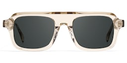 Nomad Rectangle Champagne Polarized Sunglasses0
