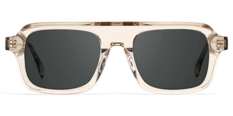Nomad Rectangle Champagne Polarized Sunglasses