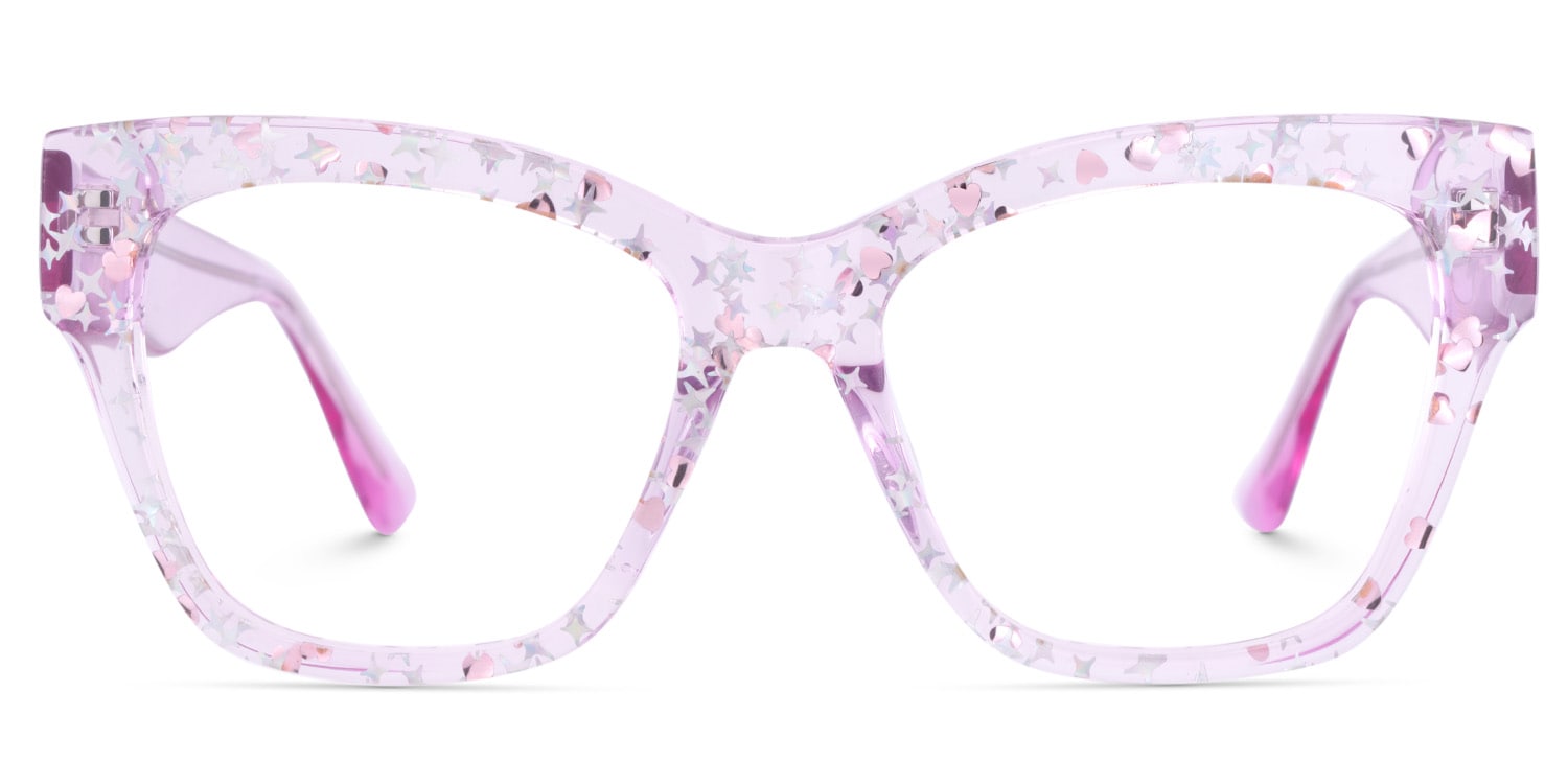 Carley Square Purple Glasses