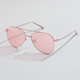 Paige Rose-Gold Aviator Sunglasses1