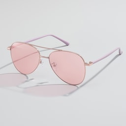 Paige Aviator Rose-Gold Sunglasses1