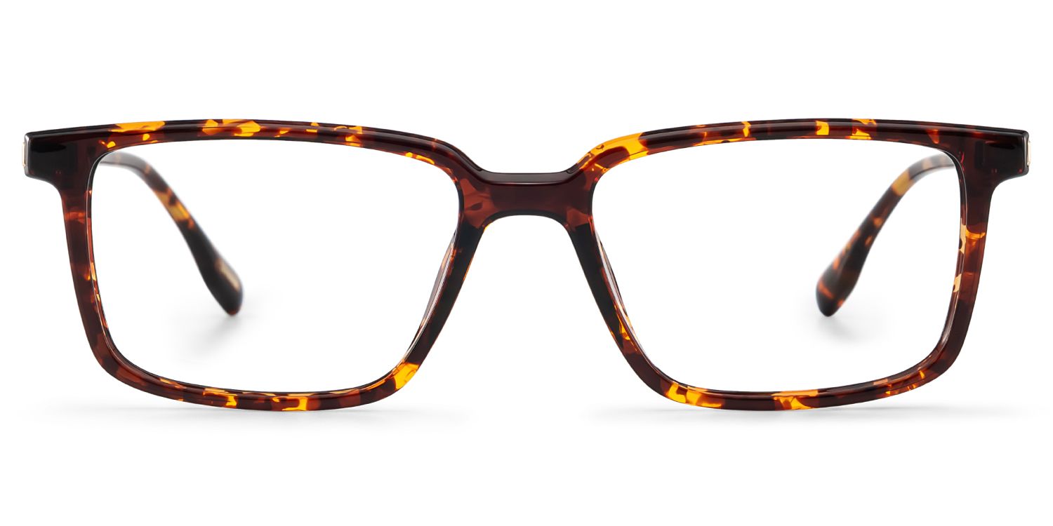 Cyrus Long Rectangle Glasses in Tortoise Frames | ZEELOOL