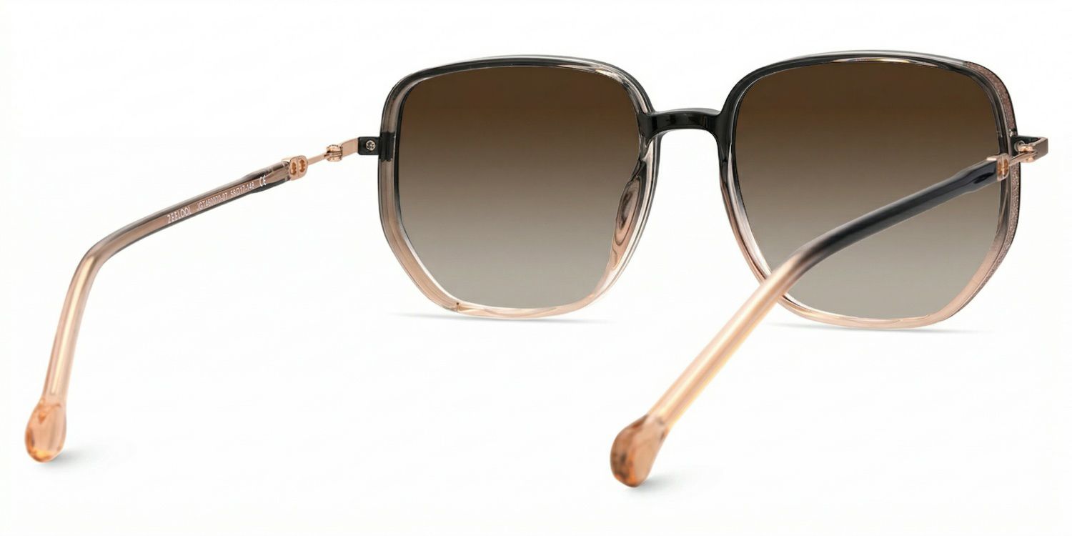 Joana Geometric Black Beige Frame Sunglasses Online Sale | ZEELOOL4