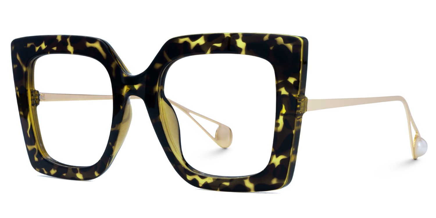 Qatar Butterfly Tortoise-Gold Glasses with Wide Frames1