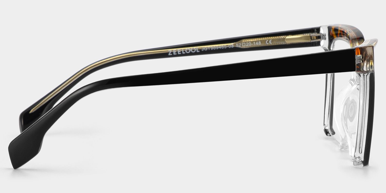 Misty Square Black Glasses | Zeelool Glasses3