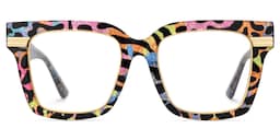 Taylor Square Havana Leopard Print Glasses0