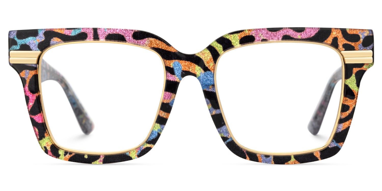 Taylor Square Havana Leopard Print Glasses0