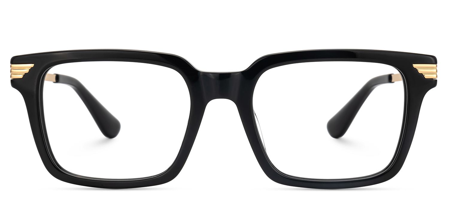 Black Rectangle Frame Glasses1