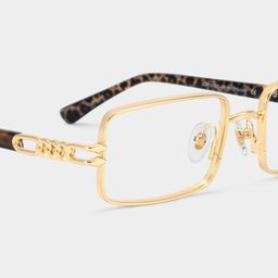 Olivia Gold Rectangle Glasses5