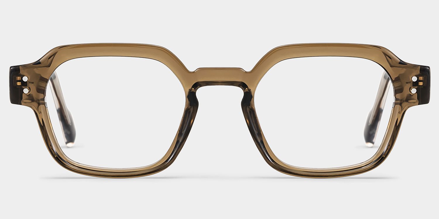 Joy Brown Frame Glasses with Geometric Frame Online | ZEELOOL1