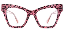 Ansyah Cateye Pink Leopard Glasses1