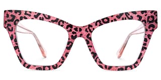 Ansyah Cateye Pink Leopard Glasses1