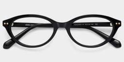 Ashby Black Oval Glasses2