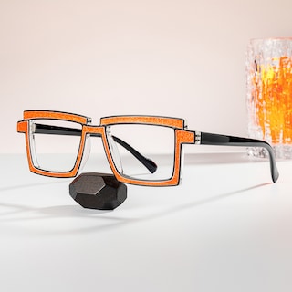Zephyr Rectangle Orange Glasses0