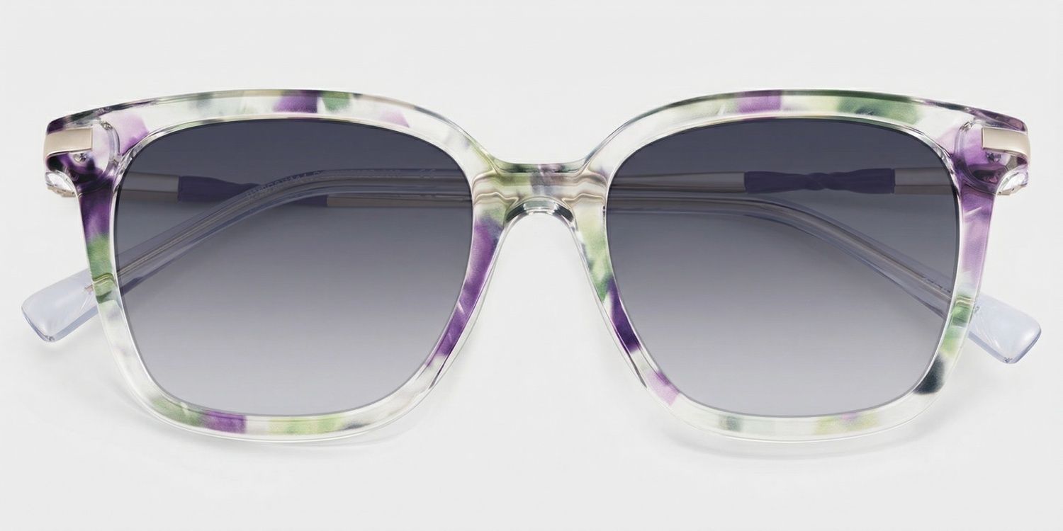 Jacqui Floral Square Polarized Sunglasses for Driving | ZEELOOL1