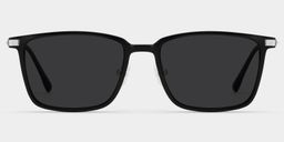 Ivonne Rectangle Black Glasses0